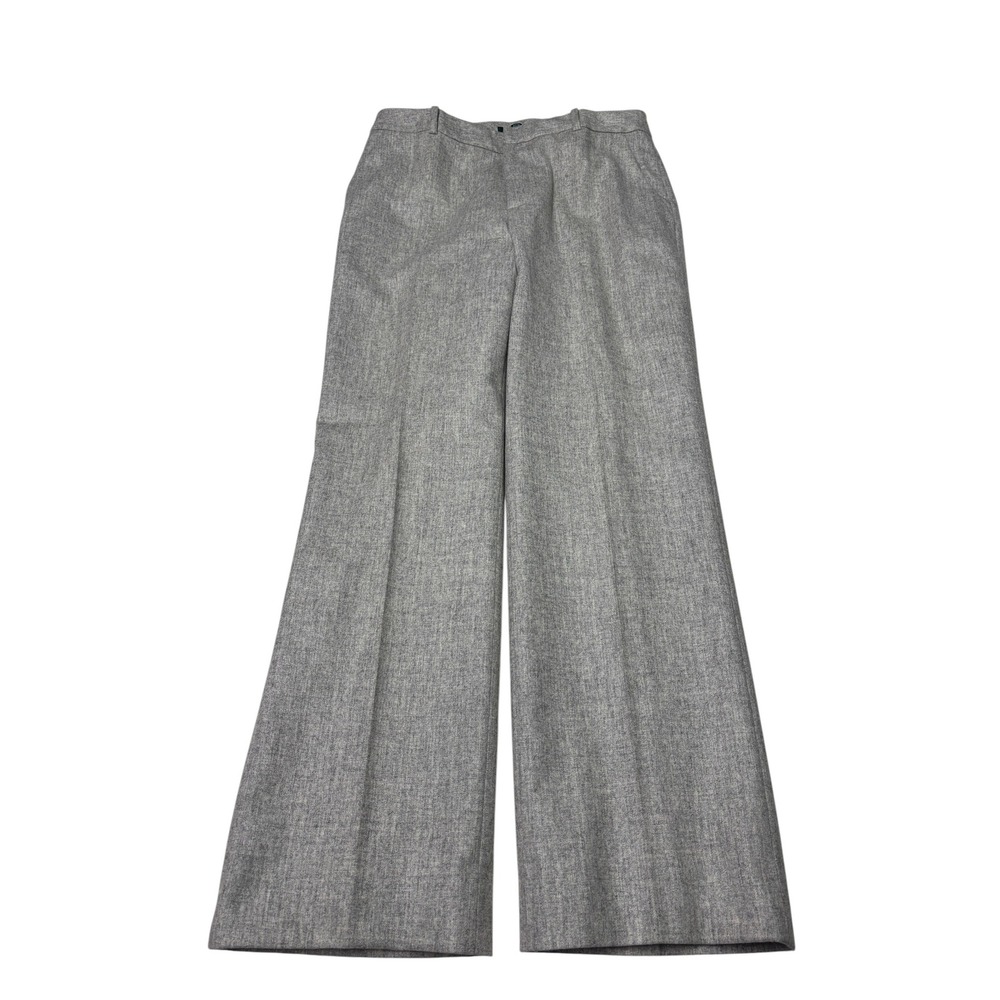 Lauren Ralph Lauren Gray 100% Lambswool Wide Leg Trousers Pants Womens 8 30X29